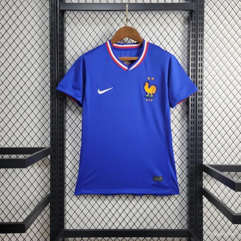 Camiseta de fútbol Francia 2024/25 LOCAL MANGA CORTA VERSION FAN